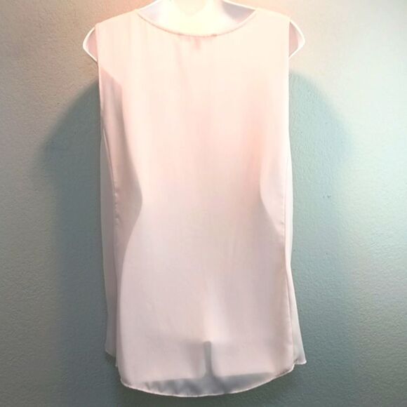 Zac & Rachel Women Light Pink Lace And Sheer Sleeveless Blouse sz L Boho Chic - Picture 6 of 8